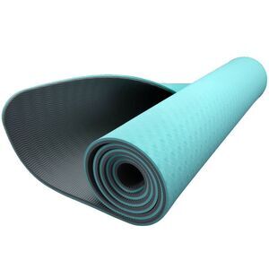 ZIVA -  TPE Yoga Mat - Turquoise/Gray (5mm) Turquoise/Gray